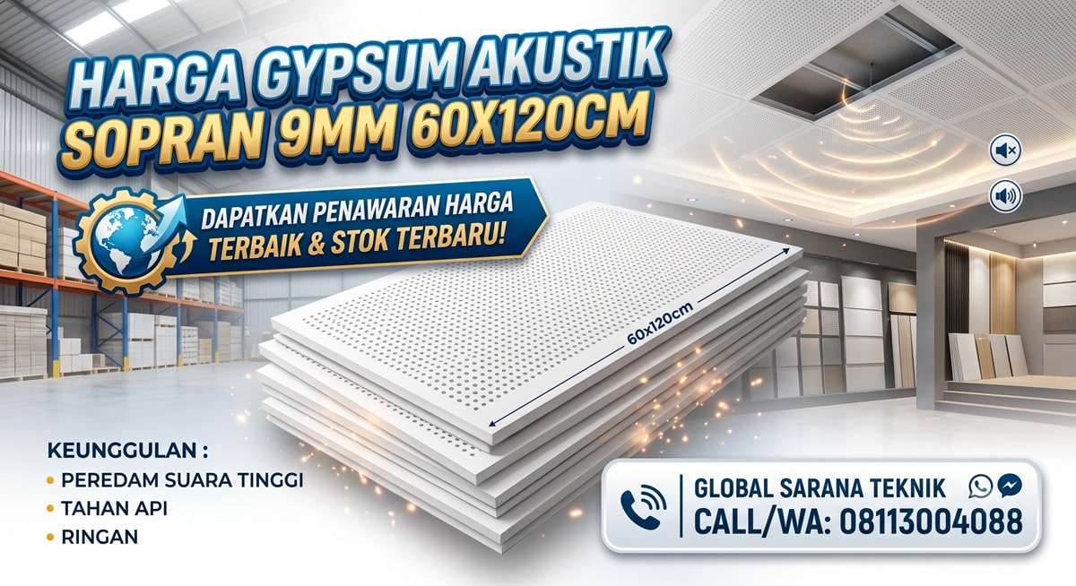 Harga Gypsum Akustik Sopran