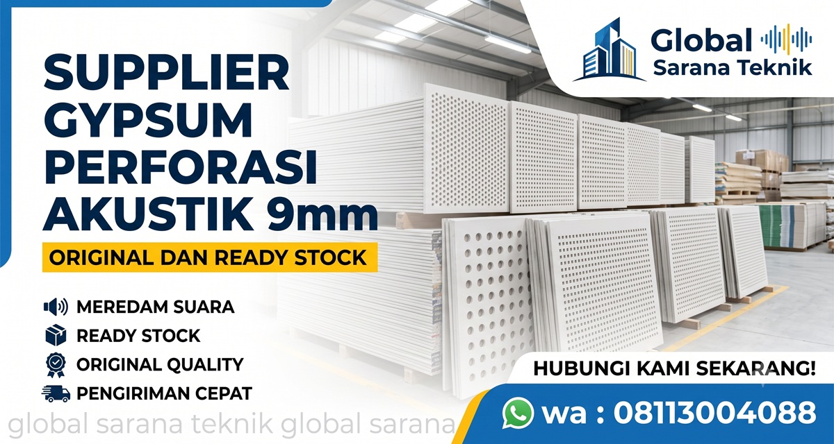 Supplier Gypsum Perforasi Akustik
